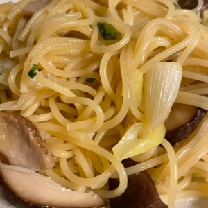 だしまろ酢で椎茸パスタ